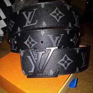 Men's Designer Black Leather Belt